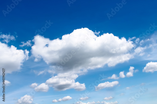 Summer bluesky background with white clouds and breeze