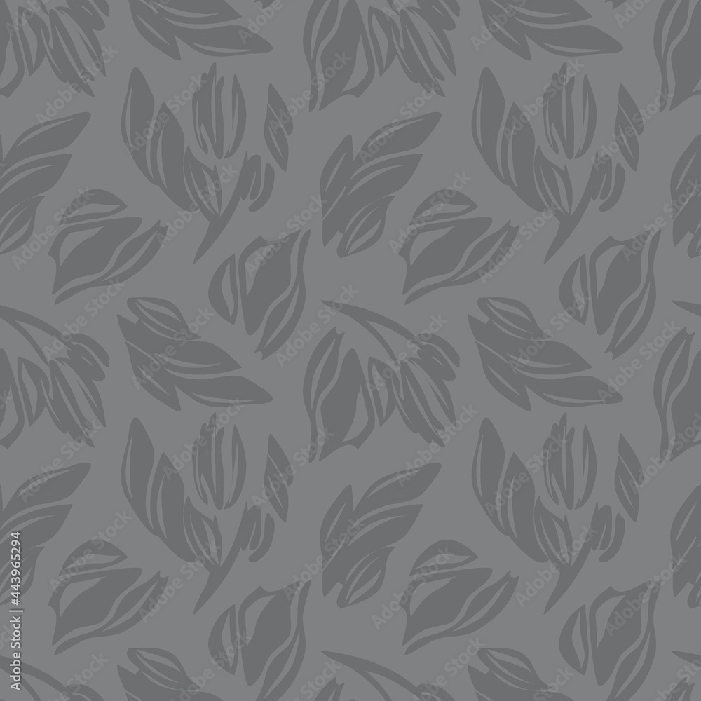 Black and White Floral Seamless Pattern Background Black and White Floral Seamless Pattern Background