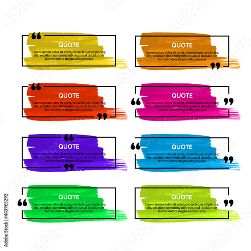 Set of quote box frames