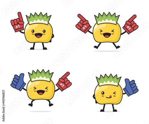 cute durian cartoon character