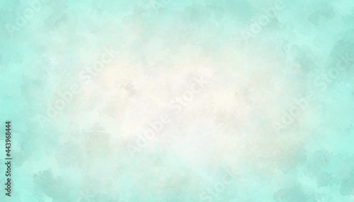 Light watercolor aquamarine and white orange background Abstract illustration of the ocean, water, sea