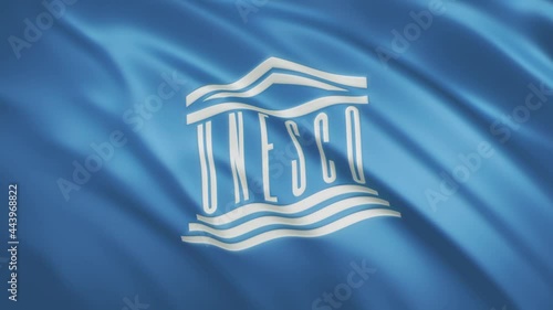 UNESCO - Waving Flag Video Background photo