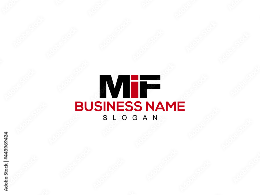 Letter MIF Logo Icon Vector Image Design For Company or Business - obrazy, fototapety, plakaty 