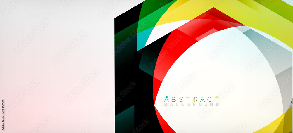 Transparent hexagons geometric shapes abstract background Transparent hexagons geometric shapes abstract background