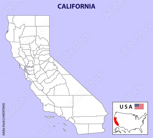 California District map in Outline.