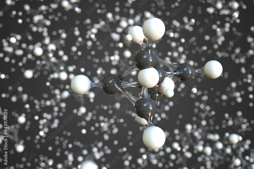 Tetrahedrane molecule, conceptual molecular model. Chemical 3d rendering Tetrahedrane molecule, conceptual molecular model. Chemical 3d rendering