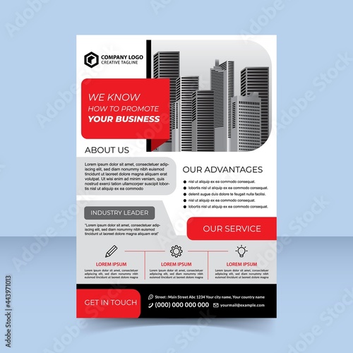 business promotion service agent flyer poster template design