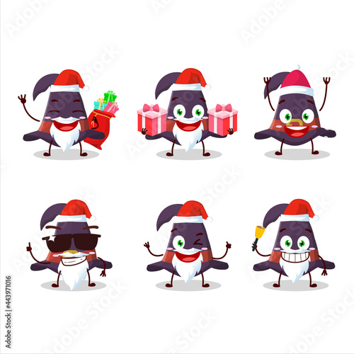 Santa Claus emoticons with witch hat cartoon character