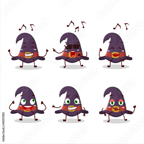 An image of witch hat dancer cartoon character enjoying the music