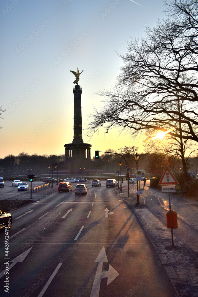 monument at sunset