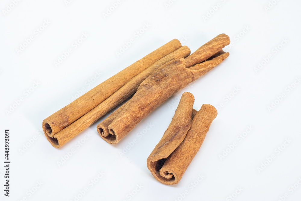 Cinnamon sticks isolated on white background Cinnamon sticks isolated on white background