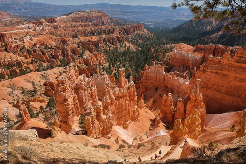 Group of hikers making a trail in Bryce Canyon National Park, UtahBryce Canyon National Park, Utah