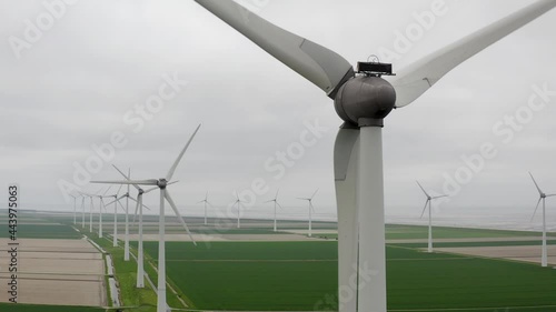 Wind turbines on a windfarm
