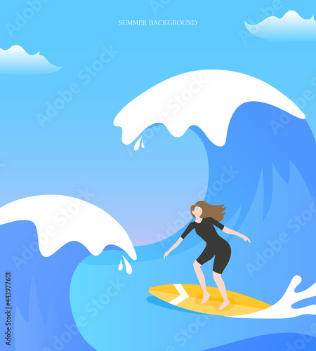 Summer, Autumn Background Illustration Design 
