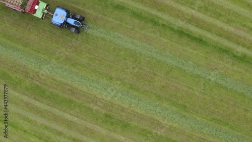 Tractor pulling a cart