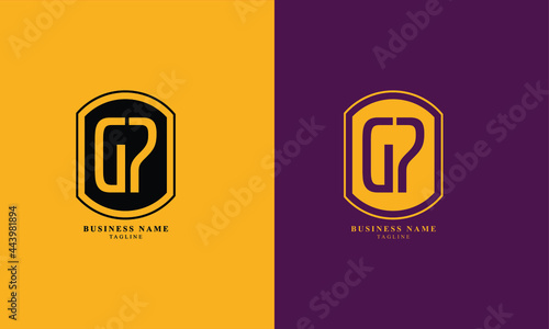 GP, PG, Abstract initial monogram letter alphabet logo design