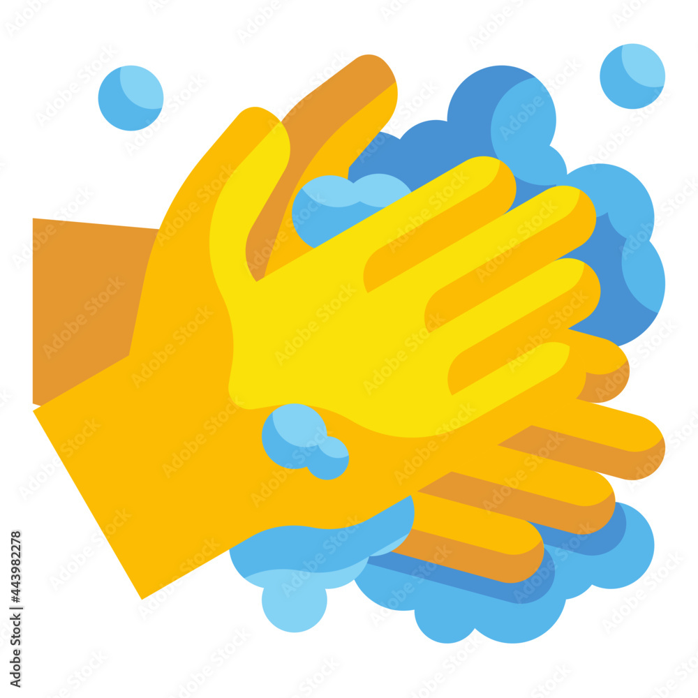 washing hand flat icon washing hand flat icon
