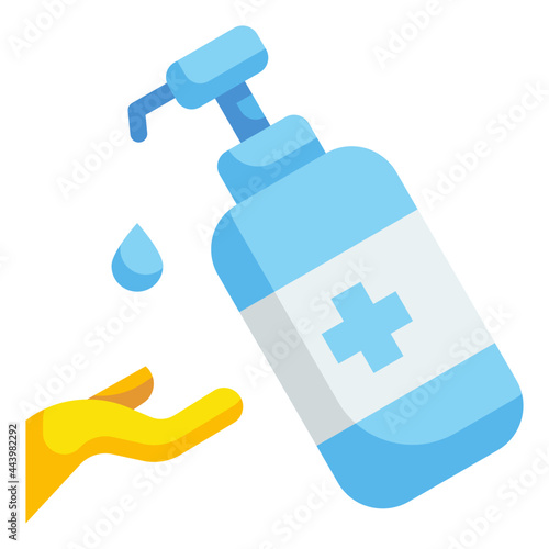 alcohol gel flat icon