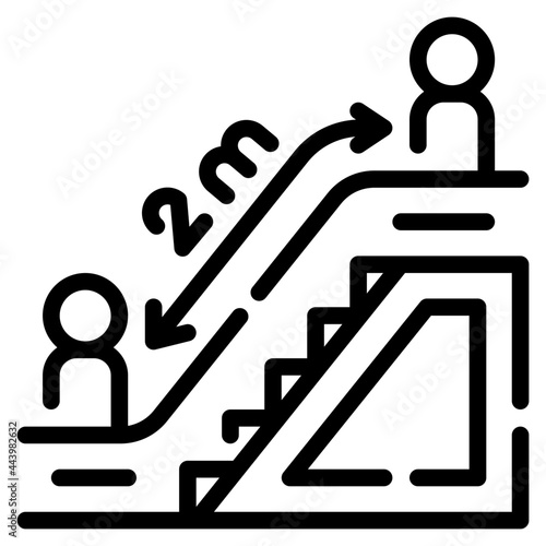 escalator line icon