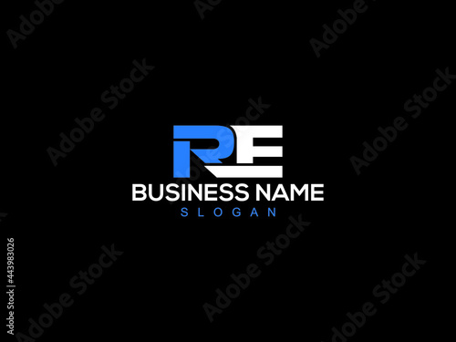 Letter RE Logo, creative re company logo icon vector for business
