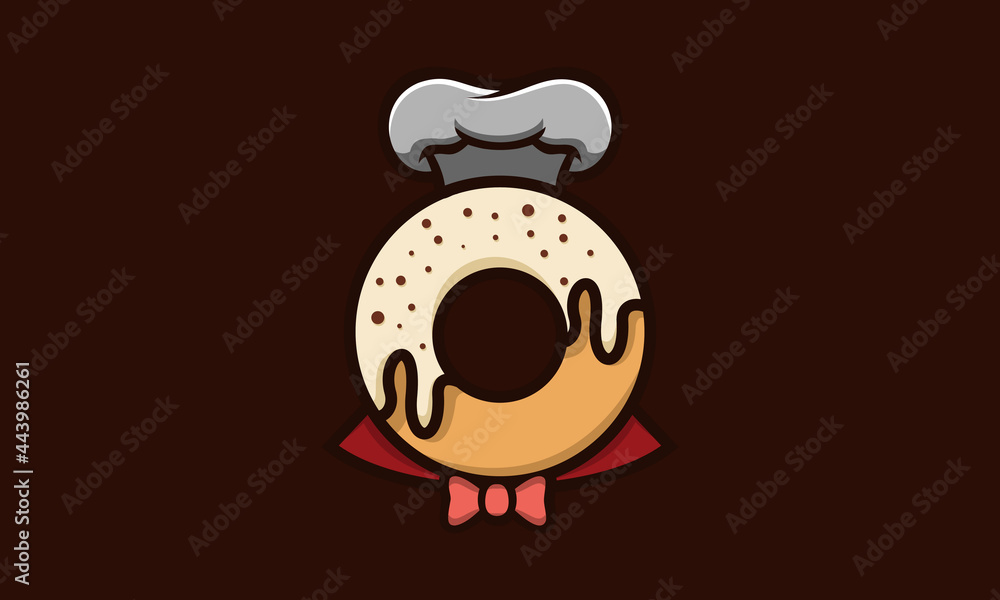 Donuts mascot character logo template Donuts mascot character logo template
