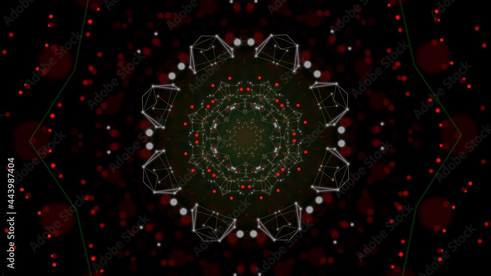 3d illustration of glowing red lights in futuristic tunnel. 3d illustration of glowing red lights in futuristic tunnel.