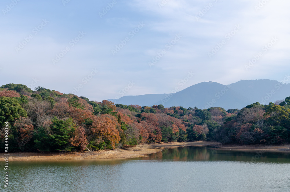 Landscape view. Kyudainomori in Sasaguri, Fukuoka, Japan.