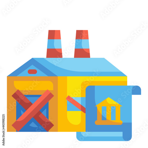 bankruptcy flat icon