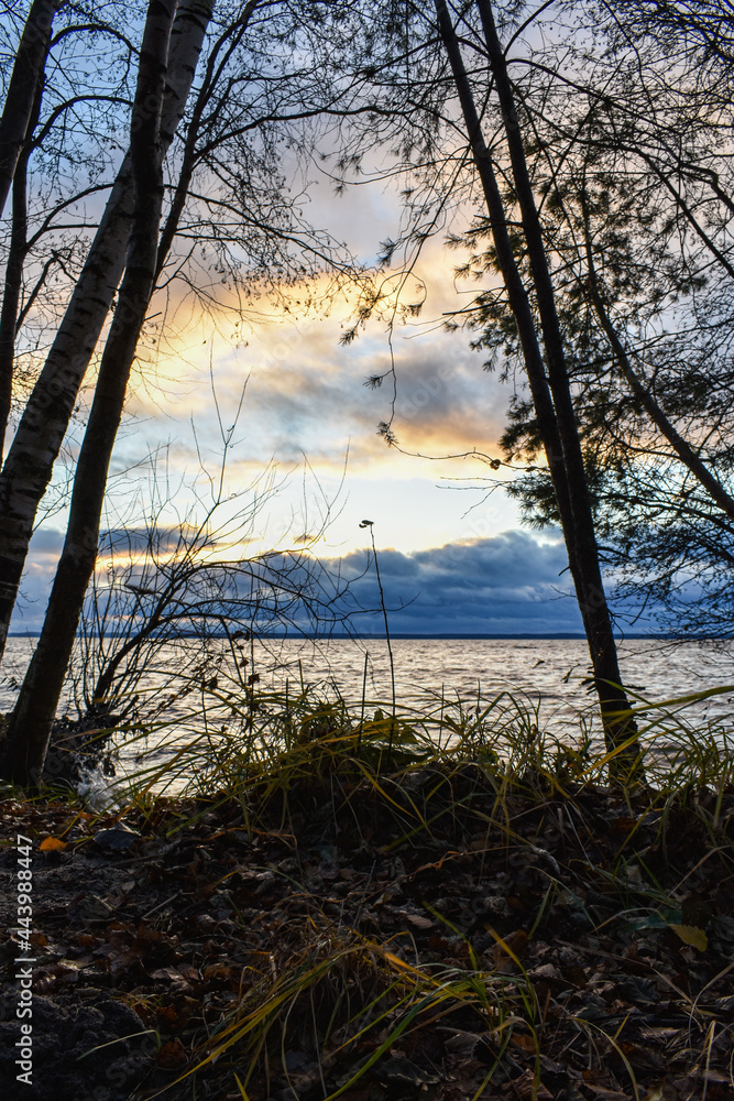 beautiful sunset on the Volga River beautiful sunset on the Volga River