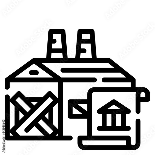 bankruptcy line icon