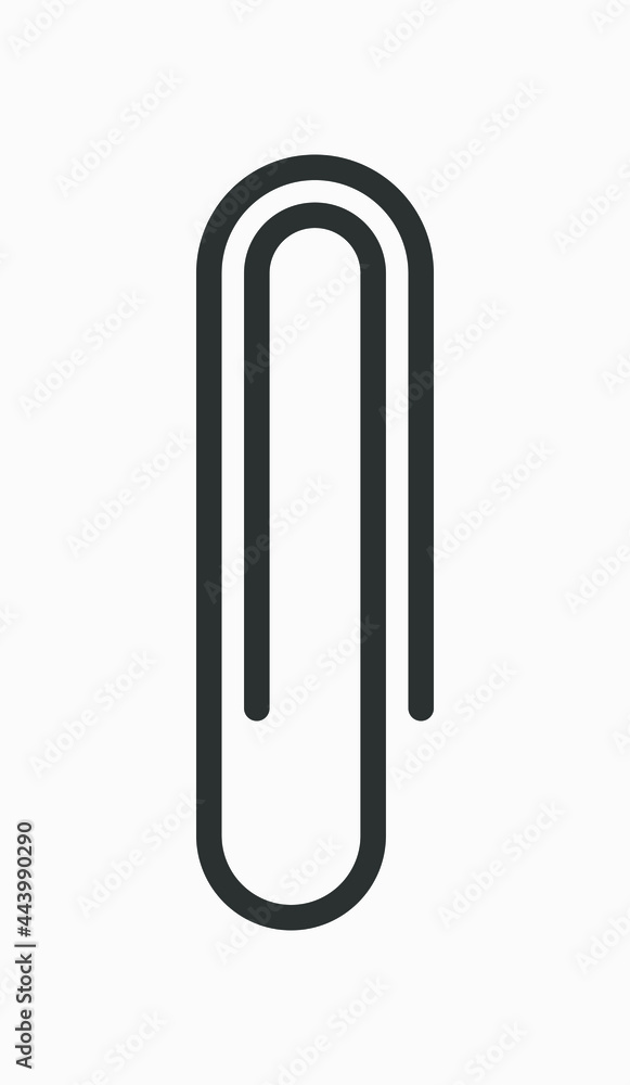 Paperclip vector icon isolated on white background. Paperclip vector icon isolated on white background.