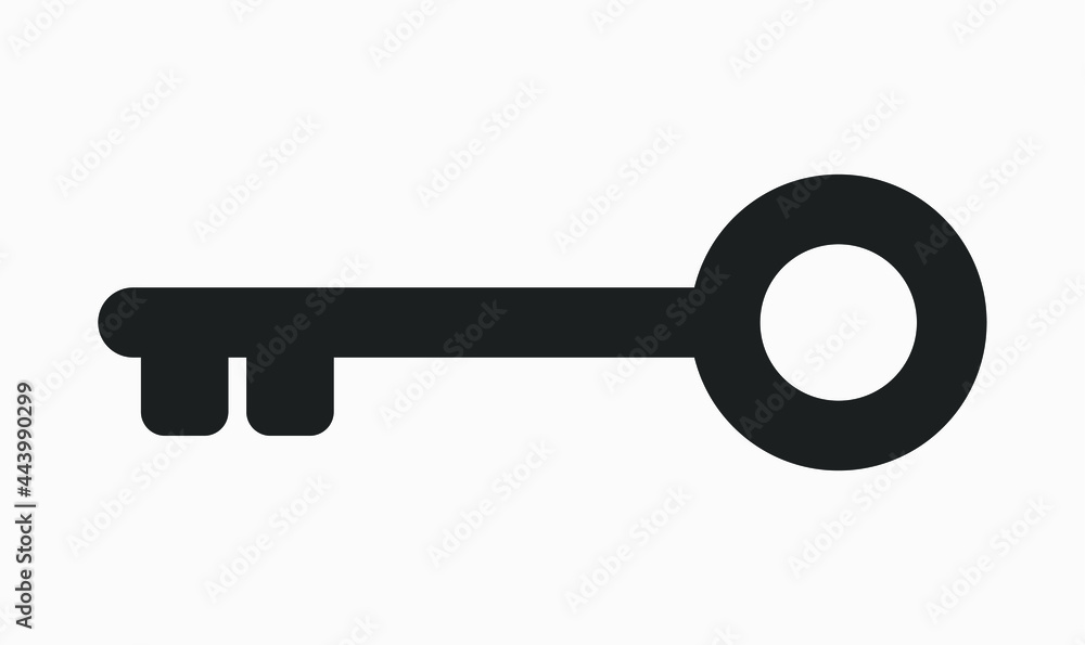 Key vector icon isolated on white background. Key vector icon isolated on white background.