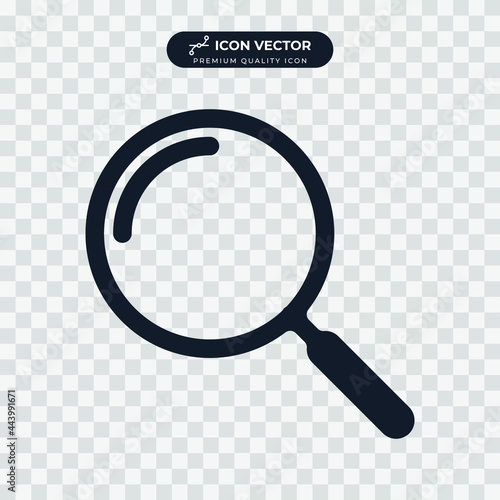 Magnifying glass or search icon symbol template for graphic and web design collection logo vector illustration