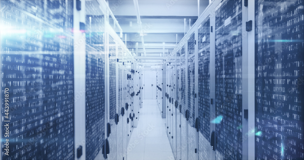 Obraz premium Data processing through data processing centre