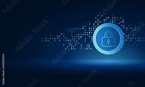 Technology security, network and data security protection background design.
