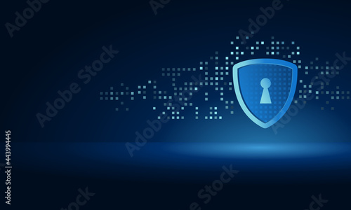 Technology security, network and data security protection background design.
