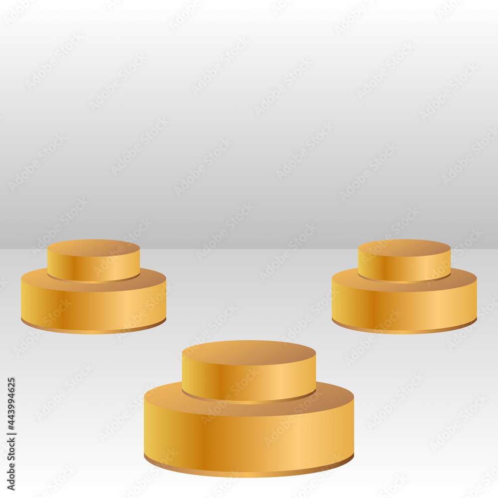 Gold podium mockup for product display