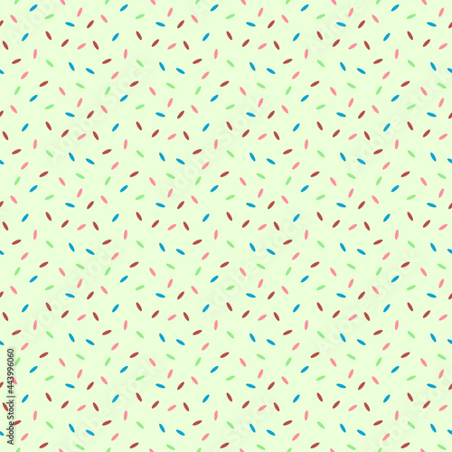 Seamless pattern Cute donut Spinkles design background for wallpaper, wrapping, paper, fabric. Vector illustration.