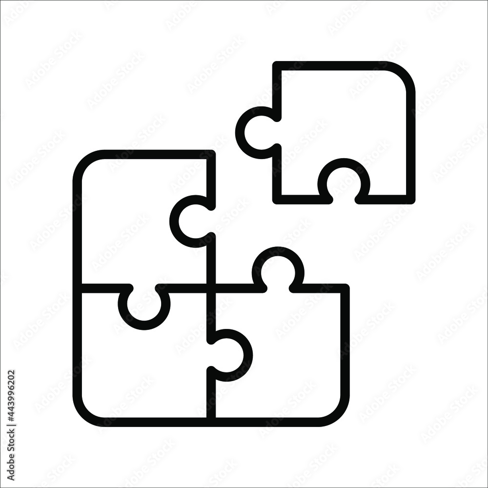 Jigsaw puzzle for business stock, Vector illustration on white background. color editable epa 10. Jigsaw puzzle for business stock, Vector illustration on white background. color editable epa 10.