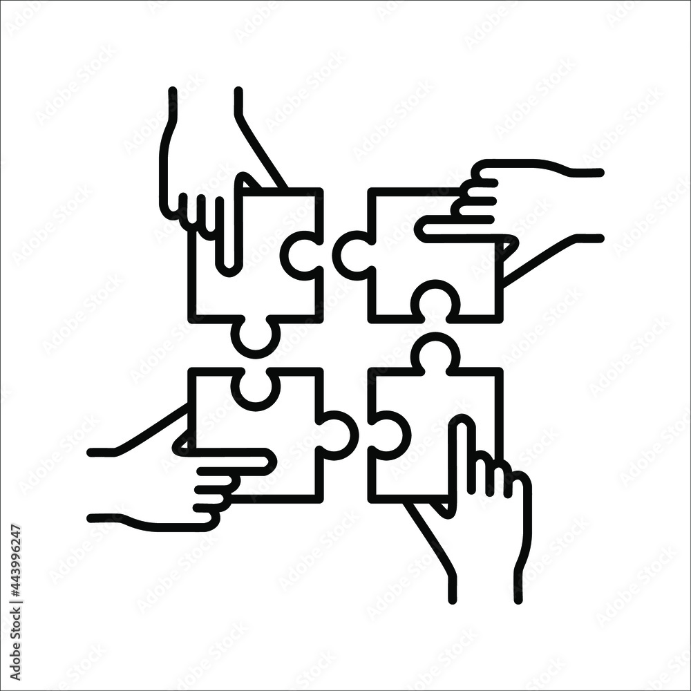 Jigsaw puzzle for business stock, Vector illustration on white background. color editable epa 10. Jigsaw puzzle for business stock, Vector illustration on white background. color editable epa 10.