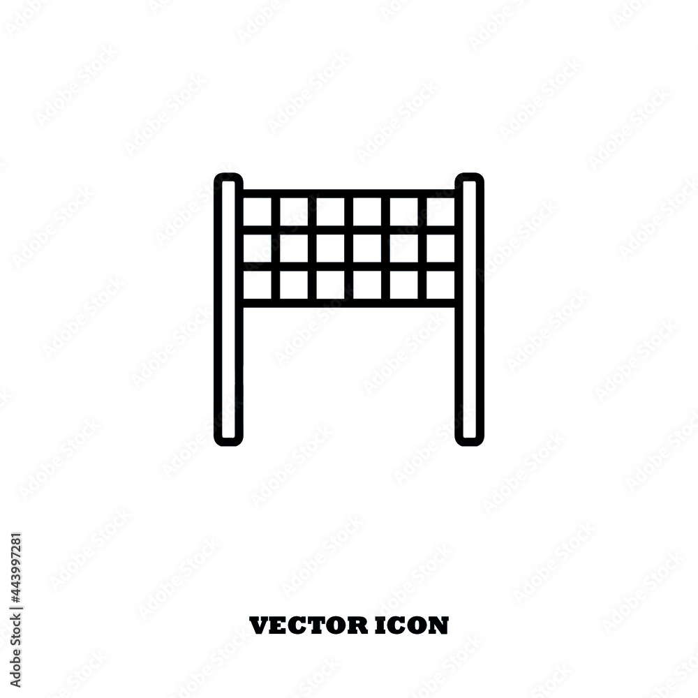 illustration of a volley net icon illustration of a volley net icon