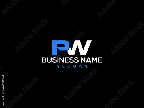 Letter PW Logo, creative pw company logo icon vector for business