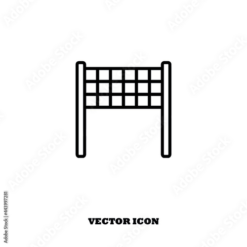 illustration of a volley net icon