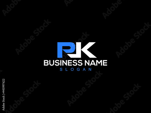Letter PK Logo, creative pk company logo icon vector for business