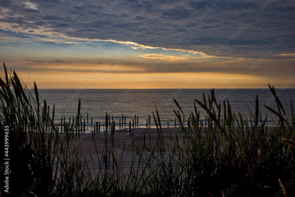 Sunset on the beach of Petten