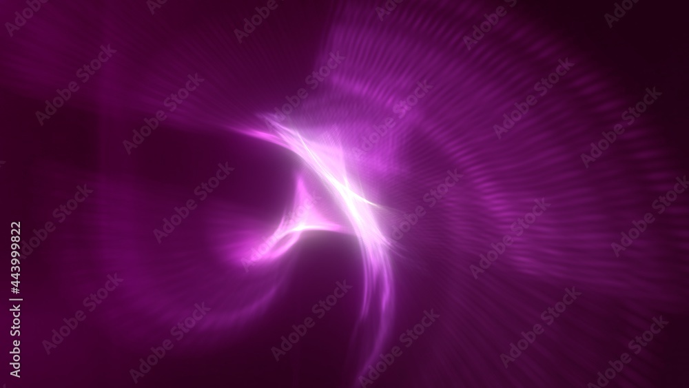 Fototapeta premium Revolving purple ethereal meditation spinning light pattern as futuristic magic religious gradient background. Concept pink animation design backplate as an announcement and live stream backdrop.