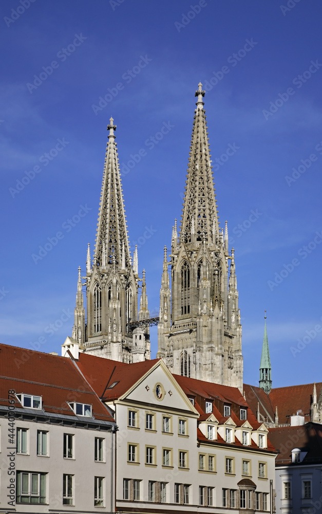 Church of  St. Peter - the Regensburg Cathedral in Regensburg. Bavaria. Germany