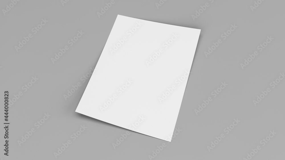 Flyer mockup. Empty page Mockup. Blank paper Mockup. 3D Illustration. Flyer mockup. Empty page Mockup. Blank paper Mockup. 3D Illustration.