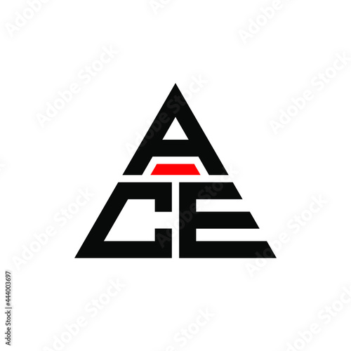ACE triangle letter logo design with triangle shape. ACE triangle logo design monogram. ACE triangle vector logo template with red color. ACE triangular logo Simple, Elegant, and Luxurious Logo. ACE 