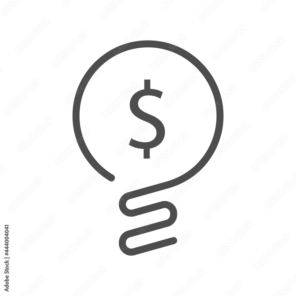 Light bulb with dollar symbol Light bulb with dollar symbol